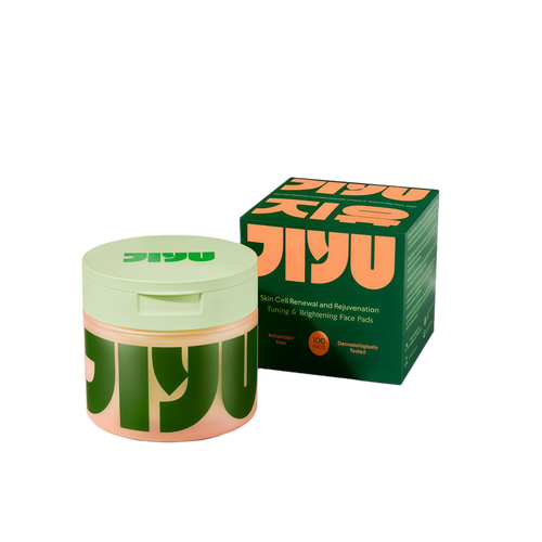 JiYu Toning Polish Pads - Korean Skincare for Dark Spots, Wrinkles & Dull Skin - Hydrating Facial Treatment with Snail Mucin, Niacinamide, Peptides & Centella - 100 Count